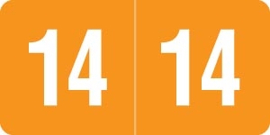 Smead Yearband Label (Rolls) 500 - 2014 - Orange - SMYM Series - Laminated