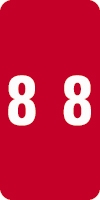 Smead Numeric Label - SLCC Series (Rolls) - 8 - Red