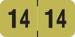 Smead Compatible Yearband Label - ETYJ Series (Rolls) - 2014; 3/4" H x 1-1/2" W