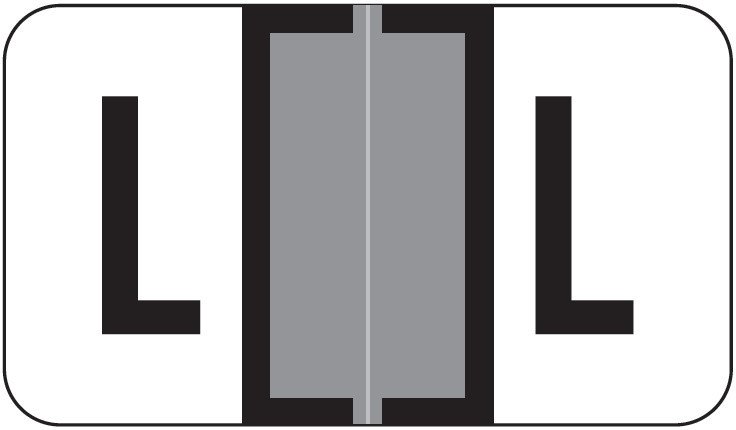 SafeGuard Alphabetic Labels - 514 Series (Rolls) L- Gray