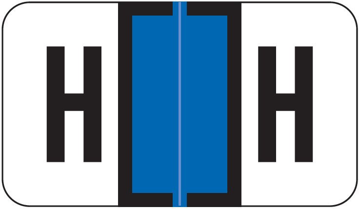 SafeGuard Alphabetic Labels - 514 Series (Rolls) H- Dk. Blue