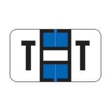 SafeGuard Alphabetic Labels - 511 Series (Sheets for binder) Letter "T"- Dk. Blue - 240 Labels per Pack