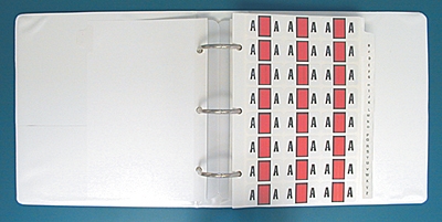 SafeGuard Alphabetic Labels -3 Ring Binder with Indexes and 3,120 Assorted Labels A-Z