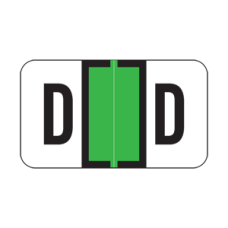 SafeGuard Alphabetic Labels - 511 Series (Sheets for binder) Letter "D"- Lt. Green - 240 Labels per Pack