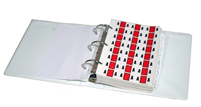 SafeGuard Alphabetic Labels - 511 Series (Sheets for binder) - Complete Set A-Z + Mc 1 Pack Each