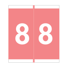 Barkley Systems Numeric Label - FNSFM Series (Rolls) - 8 - Pink