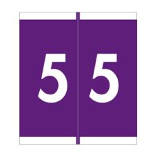 Barkley Systems Numeric Label - FNSFM Series (Rolls) - 5 - Purple