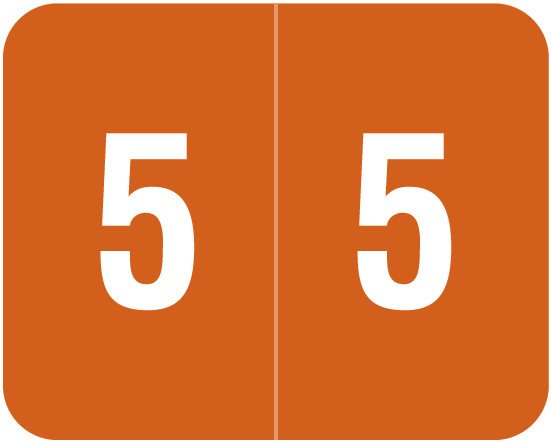 Smead Numeric Label - DCCRN Series (Rolls) - 5 - Brown