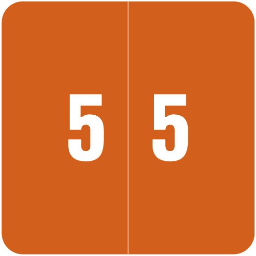 Smead Numeric Label - DCC Series (Rolls) - 5 - Brown