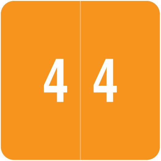 Smead Numeric Label - DCC Series (Rolls) - 4 - Orange