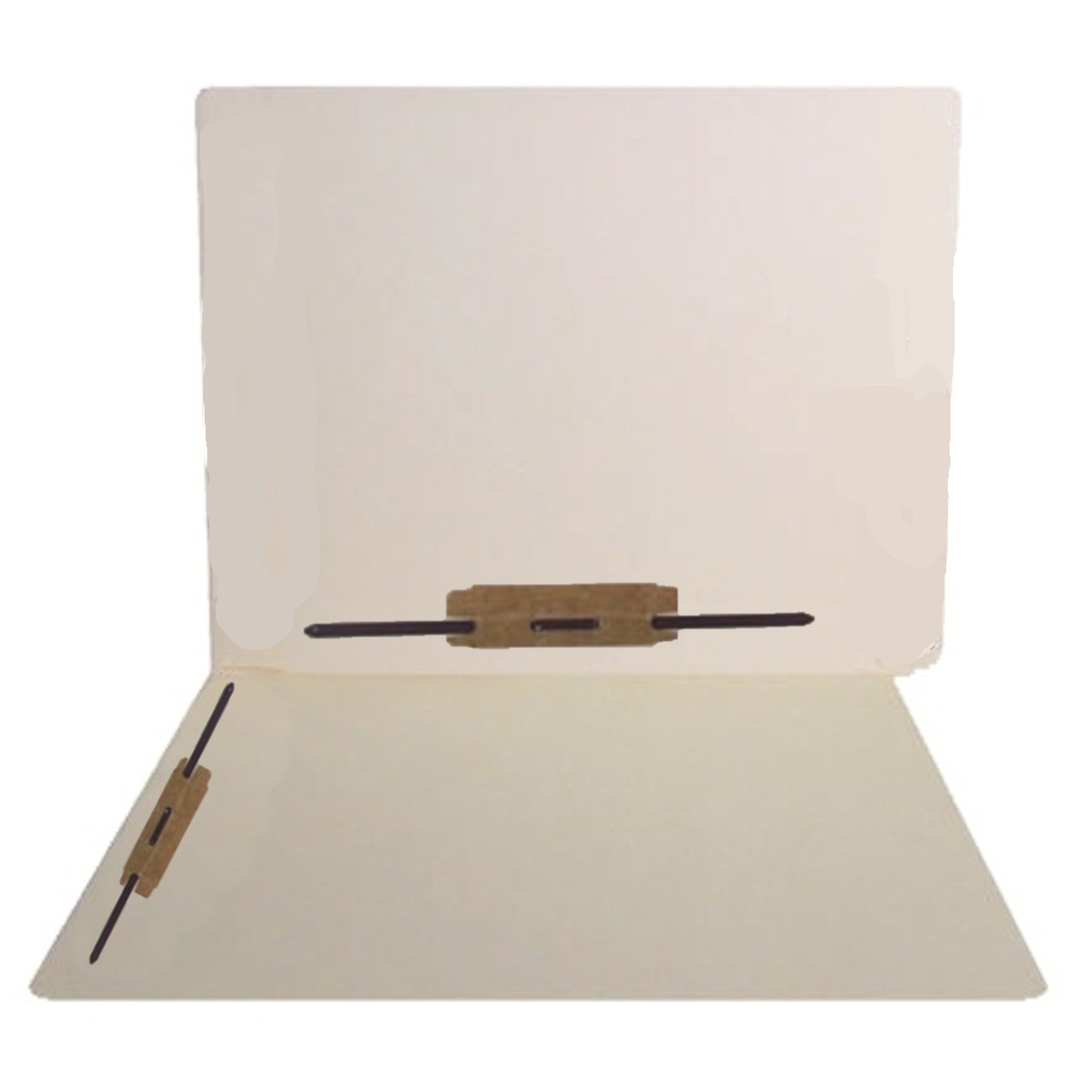 Thompson Compatible End Tab File Folder w/ Fasteners in Positions 3 & 5 - 14 pt Manila - Letter Size - Single Ply Full End Tab - 50/Box