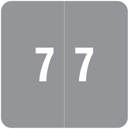 Smead Numeric Label - DCC Series (Rolls) - 7 - Gray