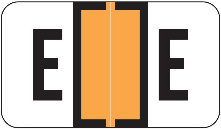 SafeGuard Alphabetic Labels - 514 Series (Rolls) E- Fl. Orange