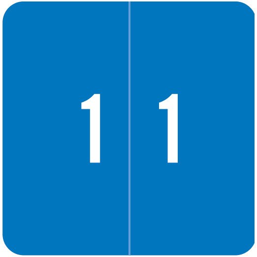 Smead Numeric Label - DCC Series (Rolls) - 1 - Lt. Blue