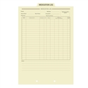 Preprinted Fileback Divider Sheets - "Medication Log"  - 2" Fastener at top - 100/Box