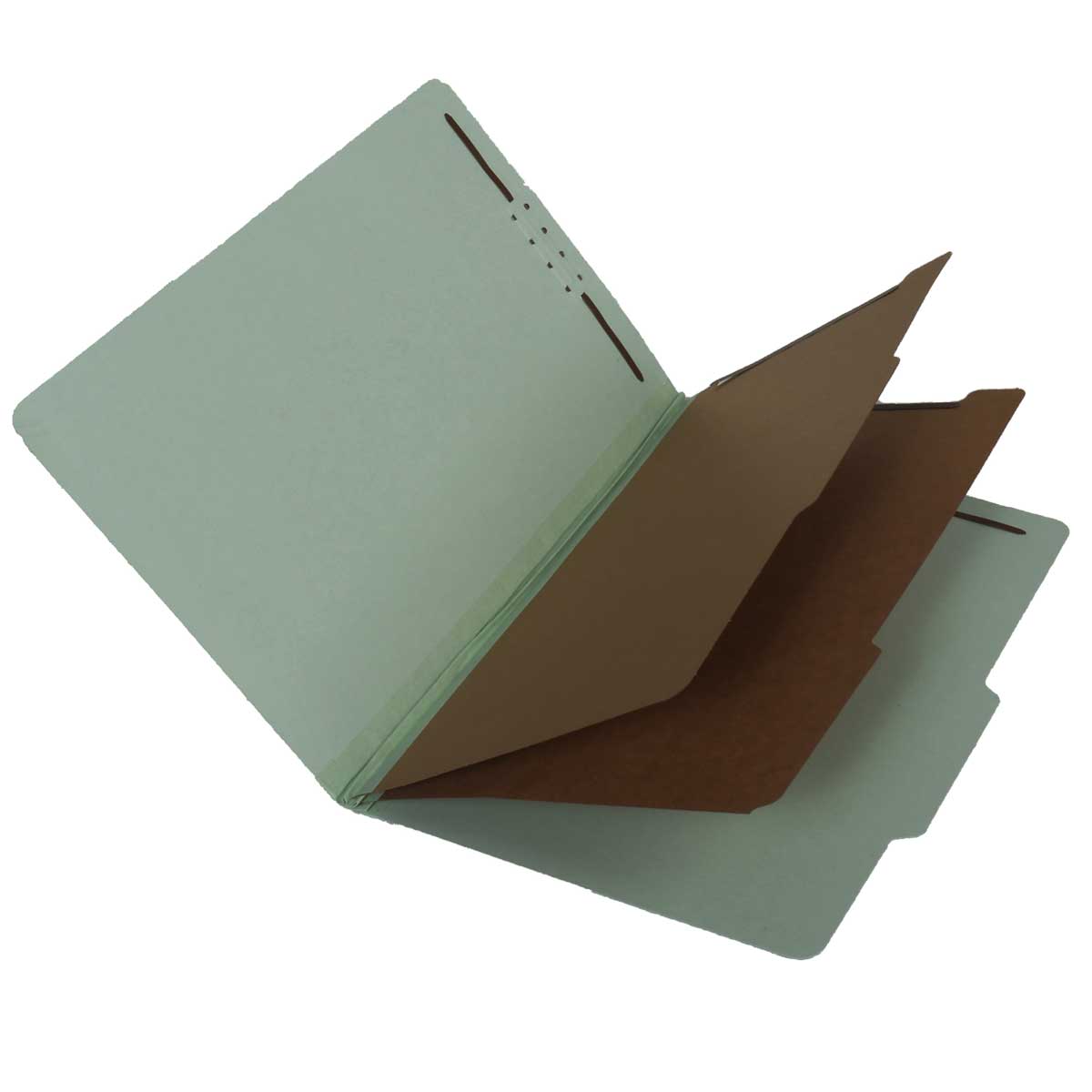 Top Tab Classification Folder 25 Pt. Pressboard - 2" Tyvek Expansion in Pale Green - Legal Size - Box of 15