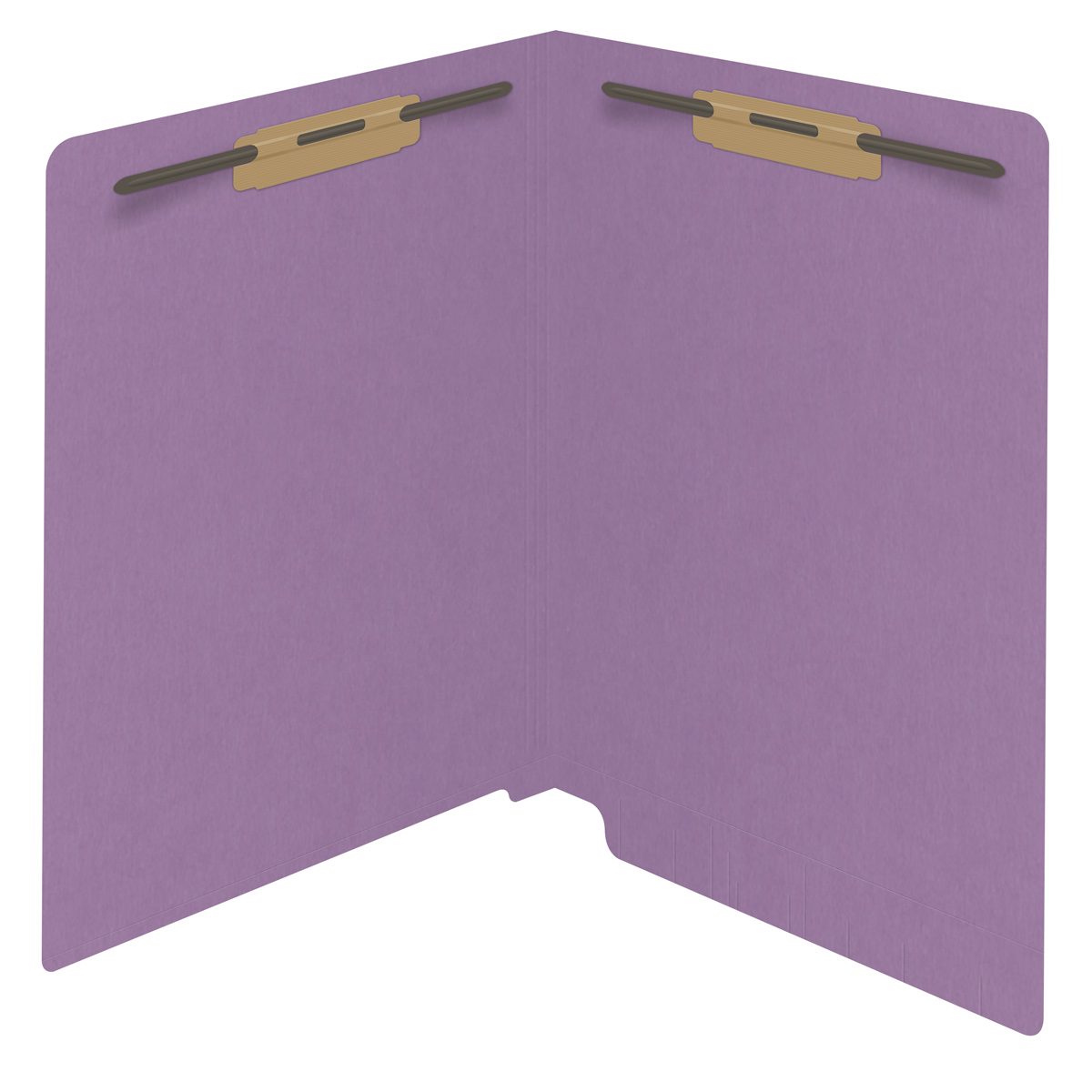 End Tab 14 Pt. Colored Folder with Fasteners - 50/Box - Letter Size - Lavender