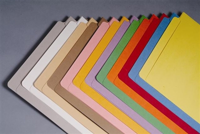 End Tab 11 Pt. Colored Folder with 2 Fasteners - Letter Size -  50/Box - Comes in 10 colors