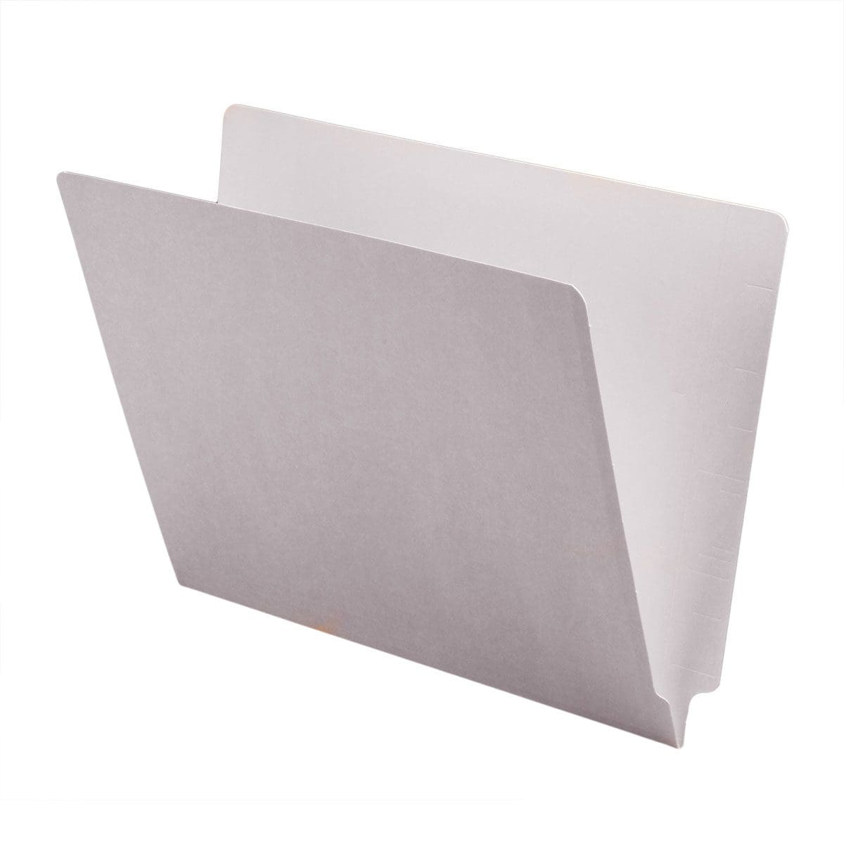 End Tab Colored File Folder - Letter Size - Straight Cut - WHITE - 100/Box