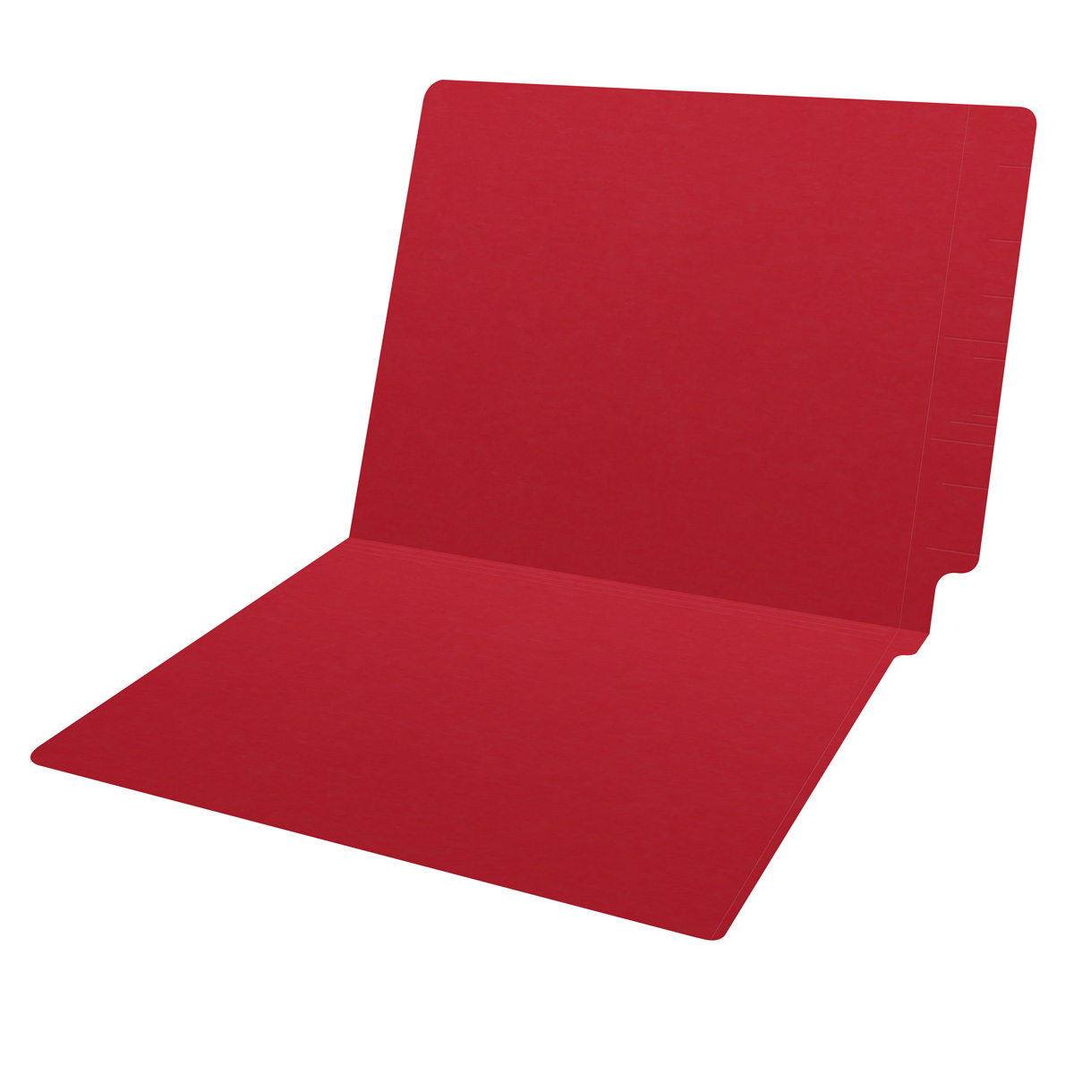 End Tab Colored File Folder - Letter Size - Straight Cut - RED - 100/Box