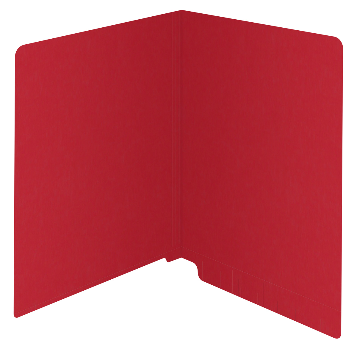 End Tab Colored File Folder - Letter Size - Straight Cut - RED - 100/Box