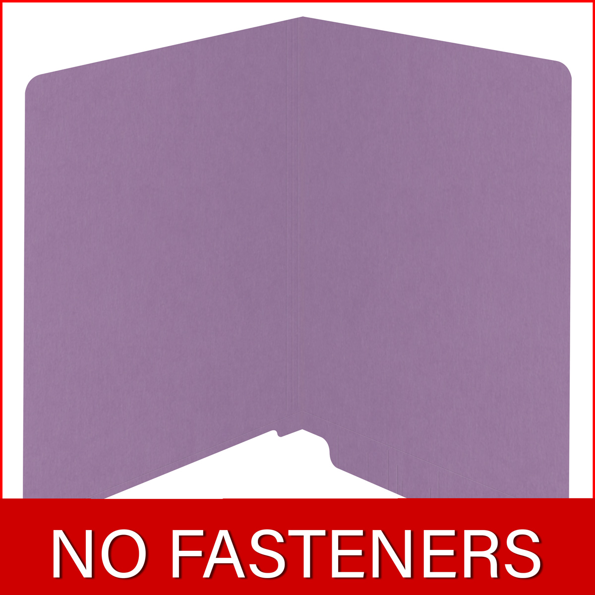 End Tab Colored File Folder - Letter Size - Straight Cut - LAVENDER - 100/Box