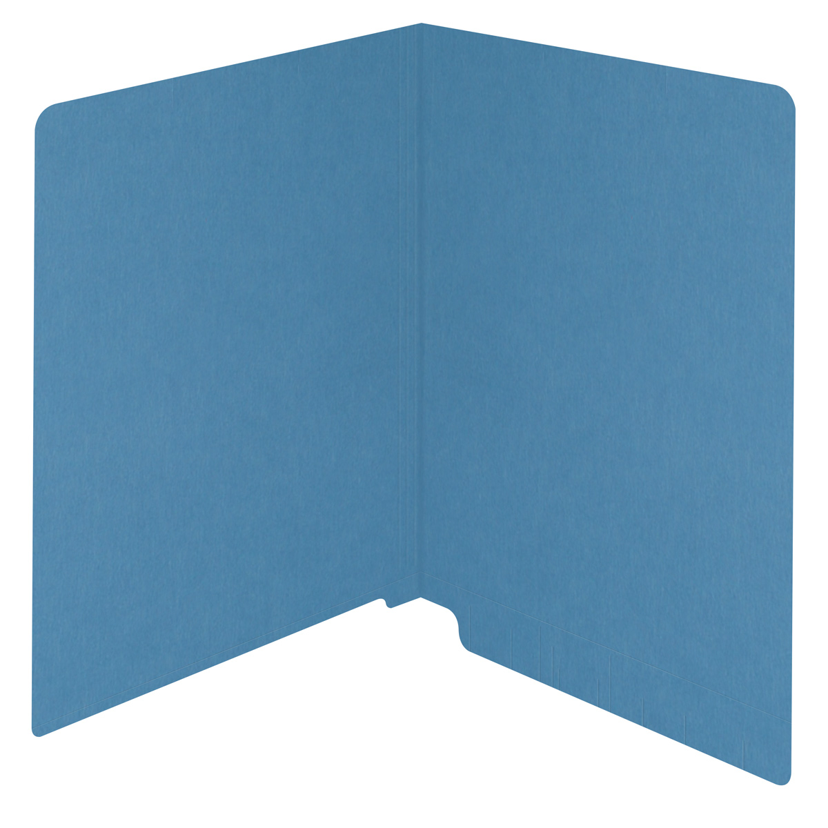 End Tab Colored File Folder - Letter Size - Straight Cut - BLUE - 100/Box (S-01500-BLU)