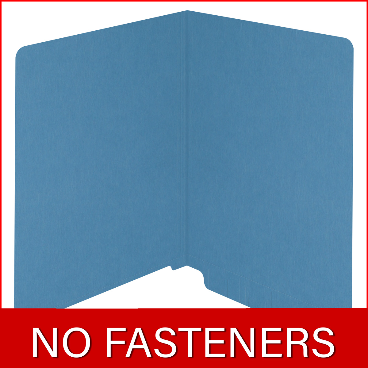 End Tab Colored File Folder - Letter Size - Straight Cut - BLUE - 100/Box (S-01500-BLU)