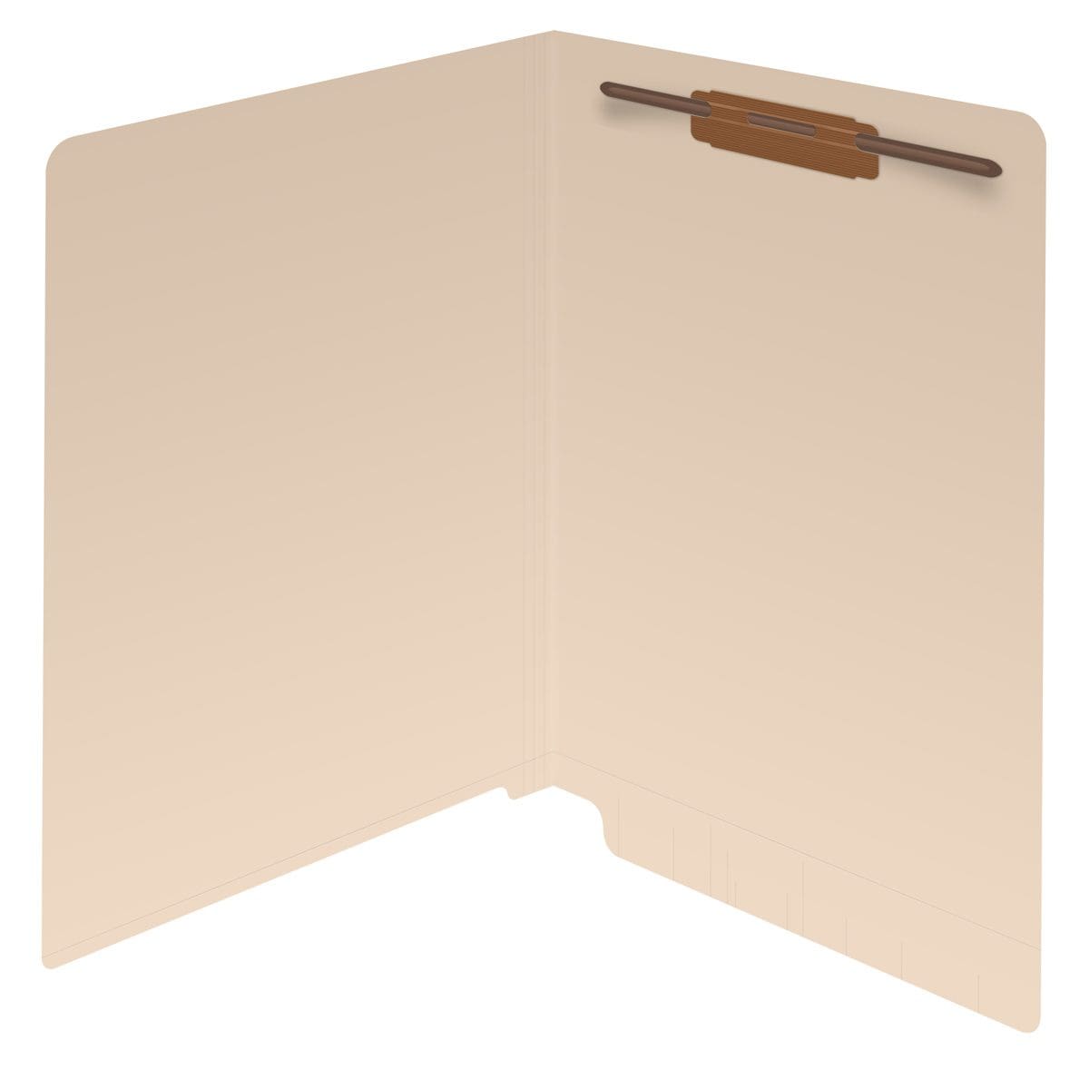Reinforced Manila File Folders 2 Ply End Tab 11 pt Full Cut with Bonded Fastener in Pos. 1 Letter