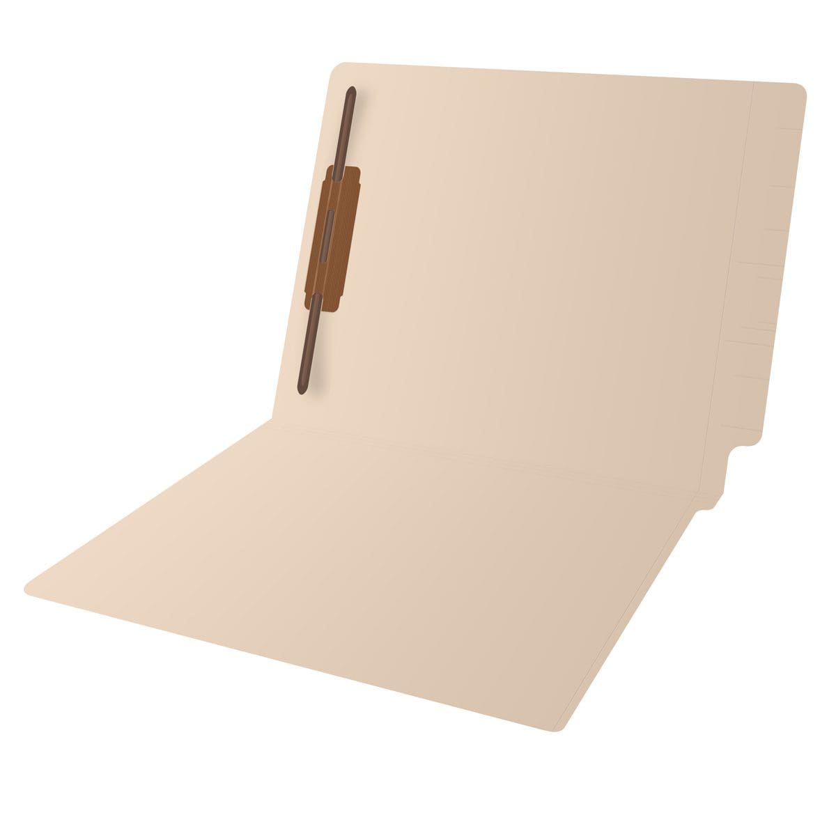Reinforced Manila File Folders, 2 Ply End Tab 11 pt Manila, Full Cut with Bonded Fastener in Position 1, Letter Size, 50/Box