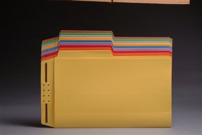 Top Tab Casebinders - Legal Size - 1/2 Cut Assorted Tabs - Available in 9 Colors - 50/Box