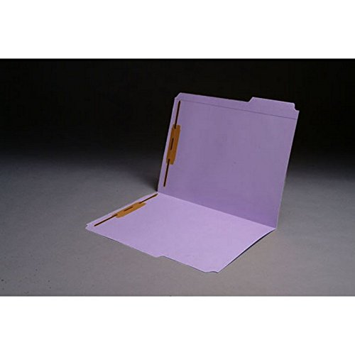 Top Tab Lavender Colored File Folder, Letter Size, 1/3 Cut Assorted Tab Positions, 2 Bonded Fasteners in Positions 1 & 3