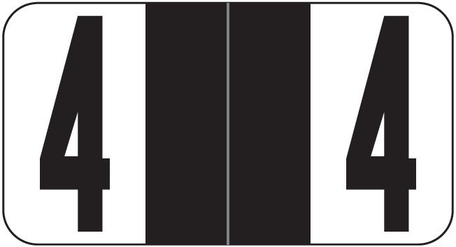 Reynolds and Reynolds Numeric Label (Rolls) - 4 - Black