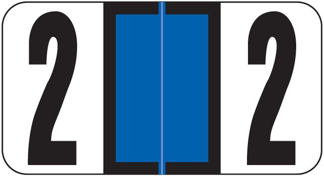 Reynolds and Reynolds Numeric Label (Rolls) - 2 - Dk. Blue
