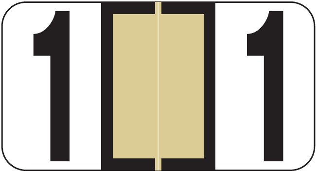 Reynolds and Reynolds Numeric Label (Rolls) - 1 - Tan