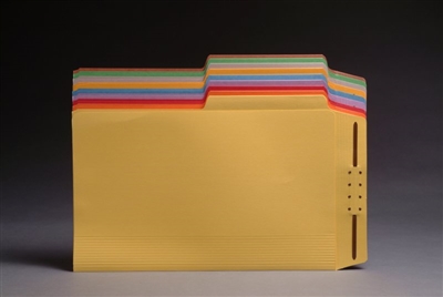 Top Tab Casebinders - Letter Size - 1/2 Cut Assorted Tabs - 50/Box - Blue