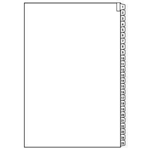 Image of product Numeric Index Divider Sheets