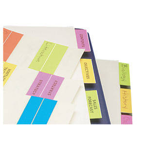 Image of product 1-1/2" Erasable Write-On Index Tabs