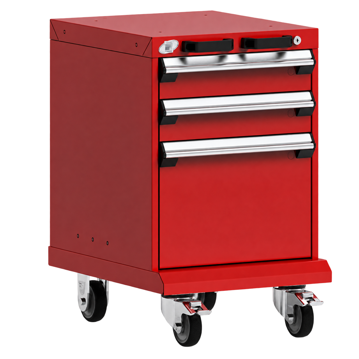 3-Drawer Mobile Cabinet, 18"W x 21"D x 29.13"H - With Dividers