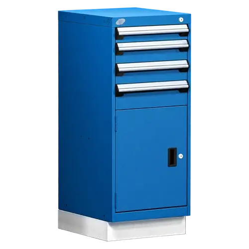 4-Drawer Modular Cabinet, 18"W x 21"D x 44"H - Without Dividers