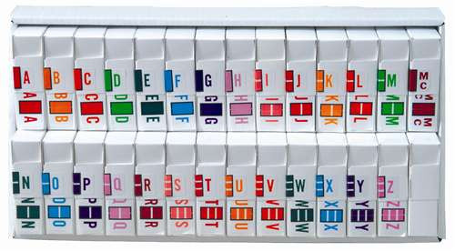 JETER Alphabetic Labels - 5100 Series (Rolls) A-Z Set with tray