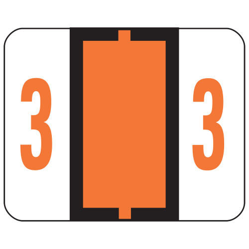 オランダ : Registered mail labelsロール［A］ Smead BCCRN Bar-Style Color-Coded Numeric Label, 3, Label