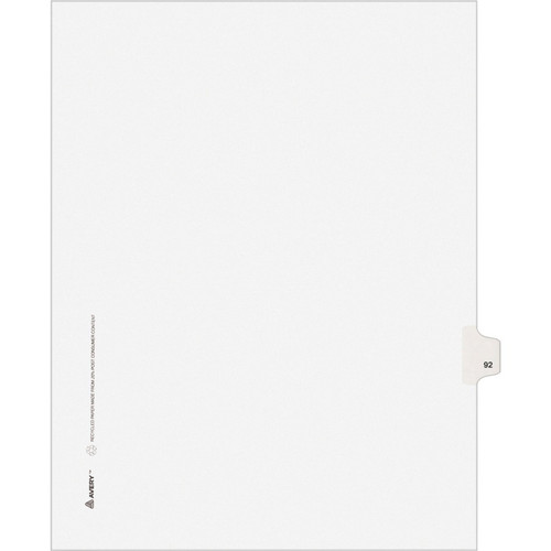 【中古】AVE01395 - Avery Side-Tab Legal Exhibit Index Dividers by Avery???? Exhibit Dividers - Legal Exhibit Side Tabs - Title: 92 - Letter