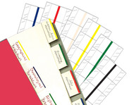 Erasable Write-On Index Tabs - 1"W with 1/2" Tab Extension - Yellow Colored Edge - 240/Box 