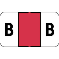 Control-O Fax Alpha Label System - Letter 'B' - RED - 96-00-000 Series Match - 15/16" H x 1-5/8" W - Vinyl - Sheets for Ringbook - 240 Labels Per Pack 
