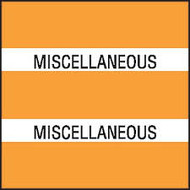Chart Divider Tabs "Miscellaneous" - Orange - 1 1/2" X 1 1/2" - Pack of 102 