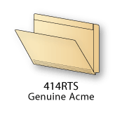 End Tab Folder with Visiclip in Position 5 - Letter Size - Top & End Tab Reinforced - 14 Pt. Manila - 50/Box