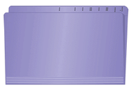 Top Tab File Folder LEGAL Size - Lavender - Fasteners in Positions 1 & 3 - 11 Pt. - Double Ply Straight Cut Tab - 50/Box