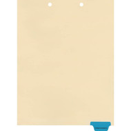 "Correspondence" Bottom Tab Chart Dividers- Correspondence, Tab Position 6- Blue (100/Pkg) (S-09575)