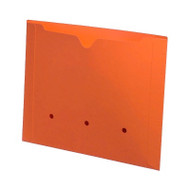 Dental Style Jackets with One Pocket - Colored - 11 Pt. Flat No Expansion - Reinforced Edges - Letter Size - 50/Box - Orange